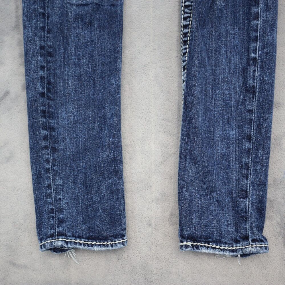 Silver Jeans Co Pants Womens 24 Blue Denim Camden Rose Distressed Pockets Jeans - Picture 14 of 16